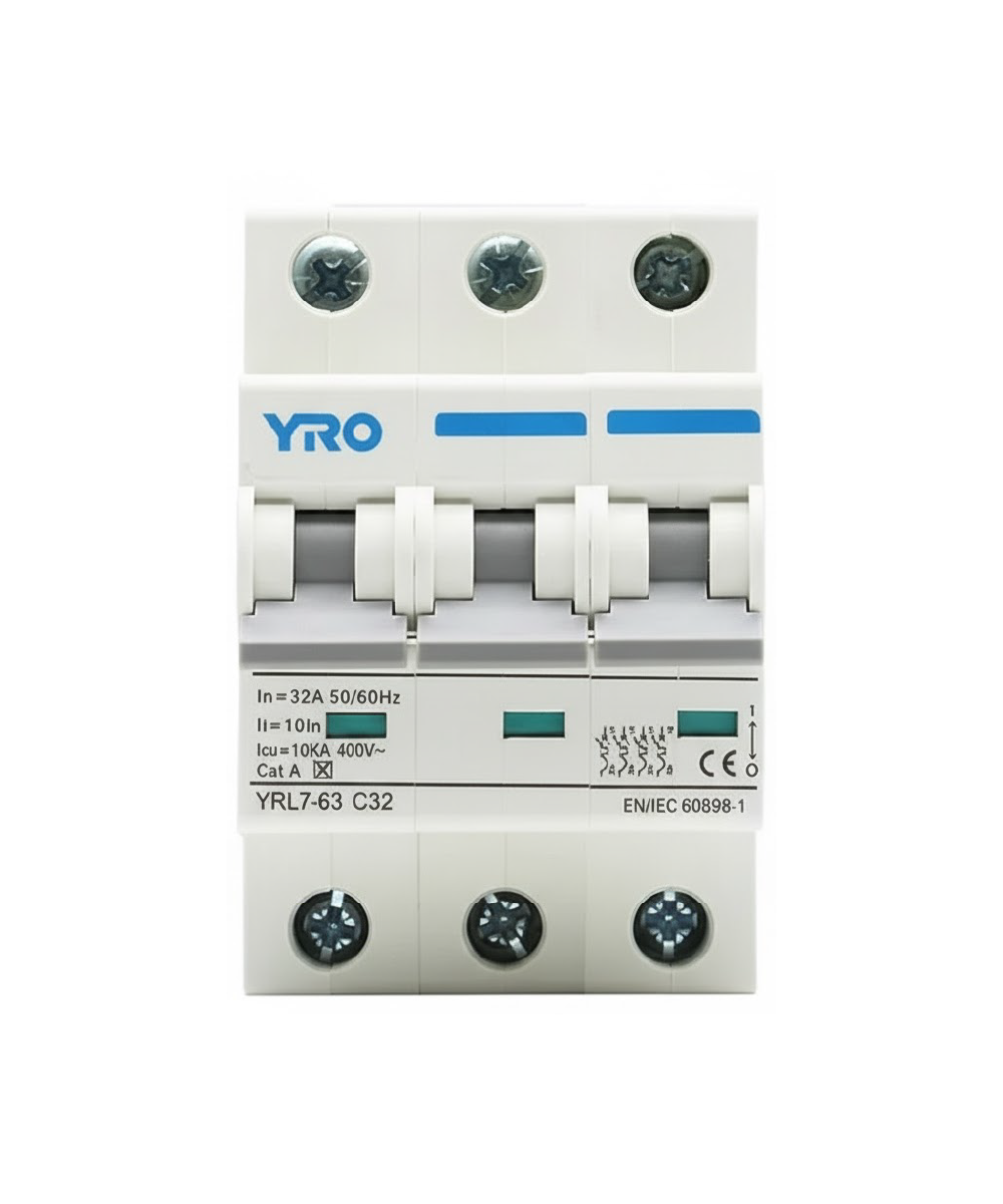 Interruptor Automático YRO YRL7-63 6kA 3P 32A 6kA 230/400V AC - Imagen 1