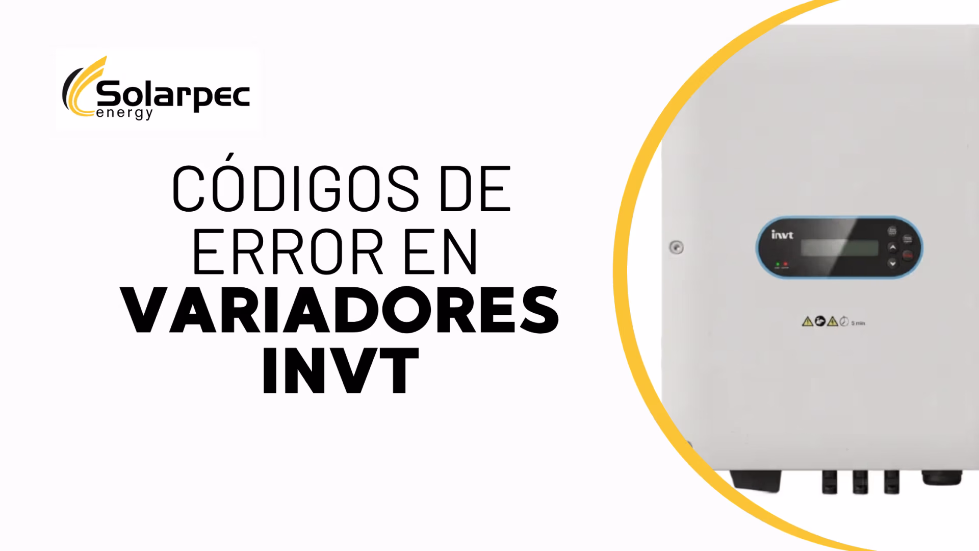 Códigos de error en variadores INVT: guía de diagnóstico y mantenimiento preventivo