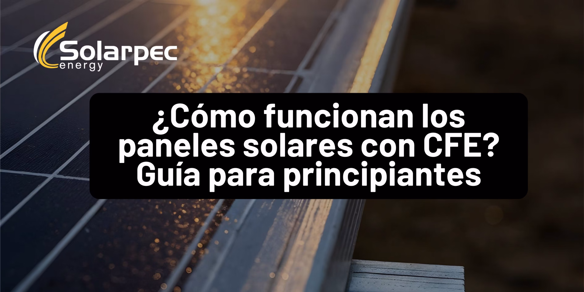¿Cómo funcionan los paneles solares con CFE?