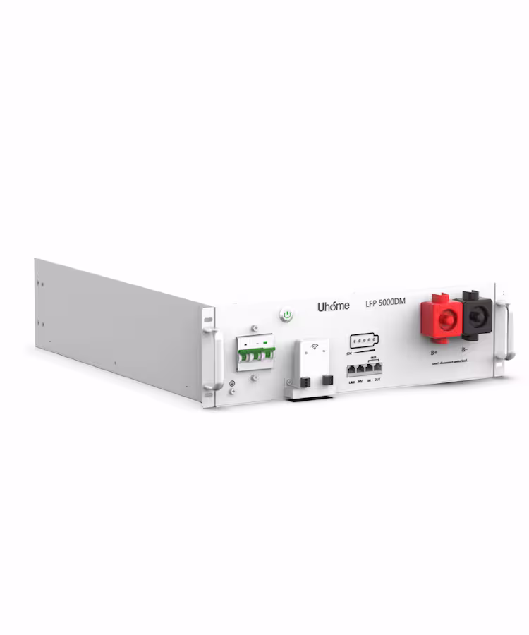 Batería de Litio Solar 5kWh 48V Rack Uhome LFP 5000DM - Vista principal