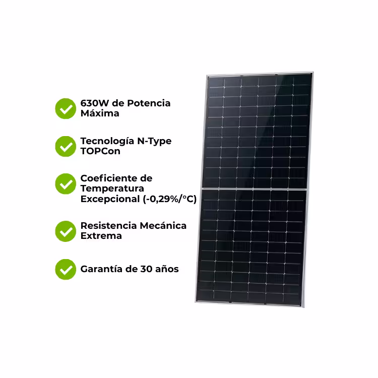Panel Solar Monocristalino 630W N-Type JINKO Tiger Neo 66HL4M-(V) - Vista principal