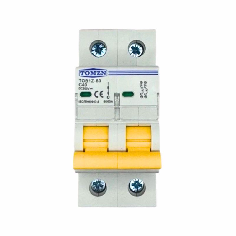 Interruptor Automático TOMZN TOB1Z-40 2P 40A 600V DC