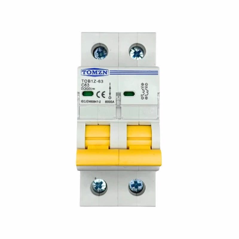 Interruptor Automático TOMZN TOB1Z-63 2P 63A 600V DC