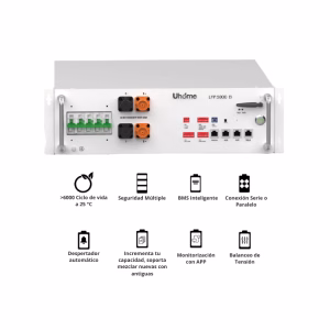 Batería de Litio para paneles solares 5kWh 48V Rack Uhome LFP 5000B - Imagen 4